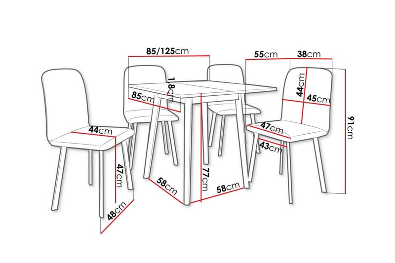 Narberth Spisegruppe - Møbler - Bord - Spisegruppe