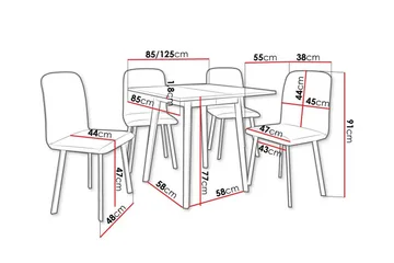 Narberth Spisegruppe - Møbler - Bord - Spisegruppe