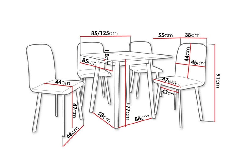 Narberth Spisegruppe - Møbler - Bord - Spisegruppe