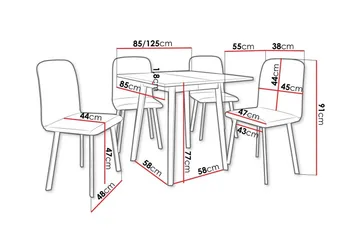 Narberth Spisegruppe - Møbler - Bord - Spisegruppe