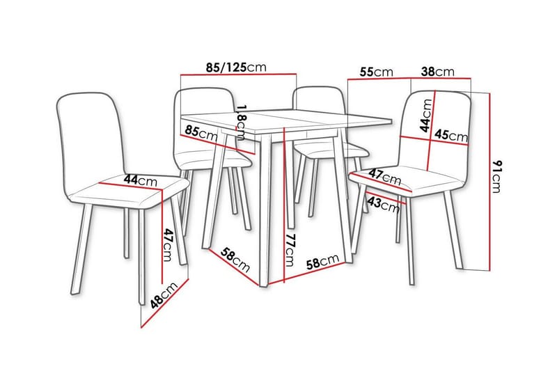 Narberth Spisegruppe - Møbler - Bord - Spisegruppe