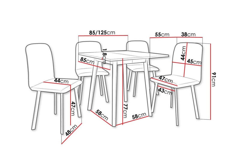 Narberth Spisegruppe - Møbler - Bord - Spisegruppe