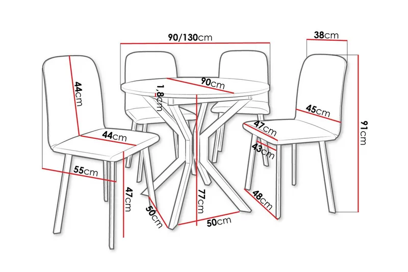 Narberth Spisegruppe - Møbler - Bord - Spisegruppe