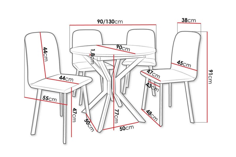 Narberth Spisegruppe - Møbler - Bord - Spisegruppe