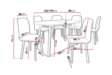 Narberth Spisegruppe - Møbler - Bord - Spisegruppe