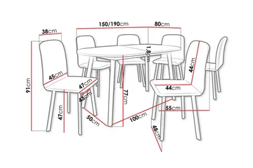 Narberth Spisegruppe - Møbler - Bord - Spisegruppe