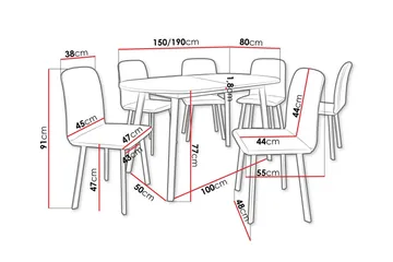 Narberth Spisegruppe - Møbler - Bord - Spisegruppe