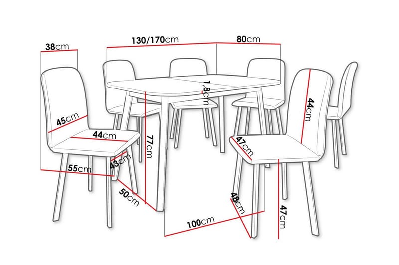Narberth Spisegruppe - Møbler - Bord - Spisegruppe