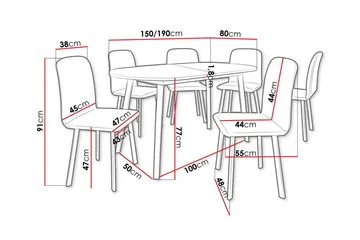 Narberth Spisegruppe - Møbler - Bord - Spisegruppe