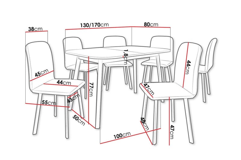 Narberth Spisegruppe - Møbler - Bord - Spisegruppe