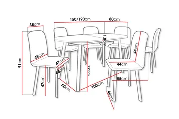 Narberth Spisegruppe - Møbler - Bord - Spisegruppe