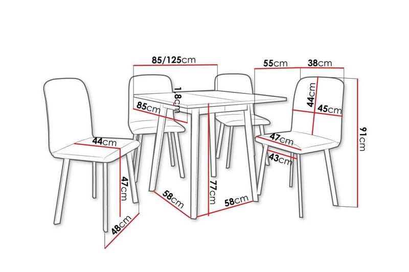Narberth Spisegruppe - Møbler - Bord - Spisegruppe