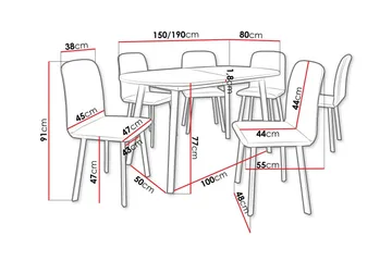 Narberth Spisegruppe - Møbler - Bord - Spisegruppe