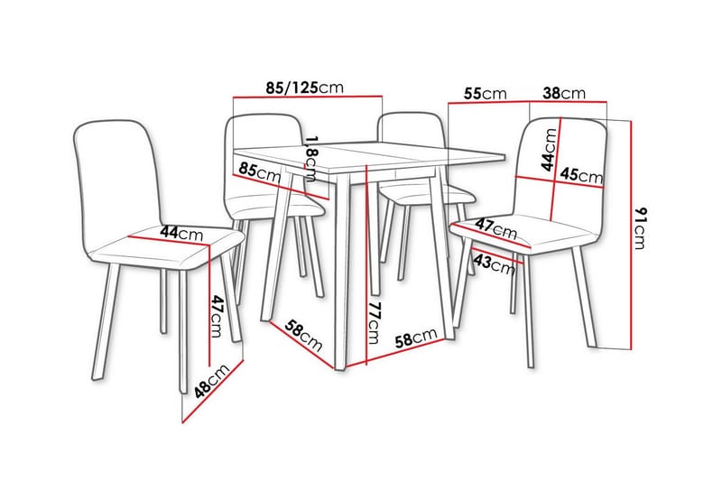 Narberth Spisegruppe - Møbler - Bord - Spisegruppe