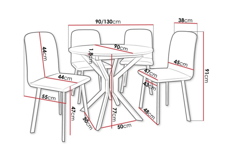 Narberth Spisegruppe - Møbler - Bord - Spisegruppe