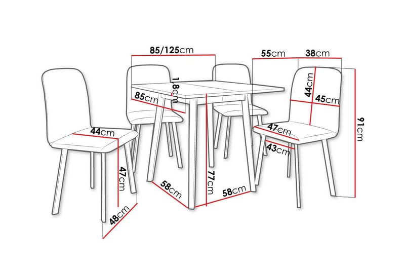 Narberth Spisegruppe - Møbler - Bord - Spisegruppe