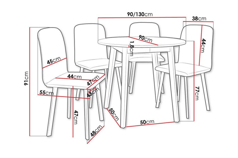 Narberth Spisegruppe - Møbler - Bord - Spisegruppe