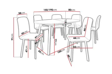Narberth Spisegruppe - Møbler - Bord - Spisegruppe
