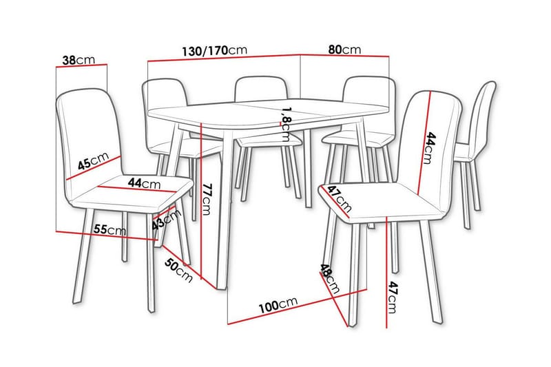 Narberth Spisegruppe - Møbler - Bord - Spisegruppe