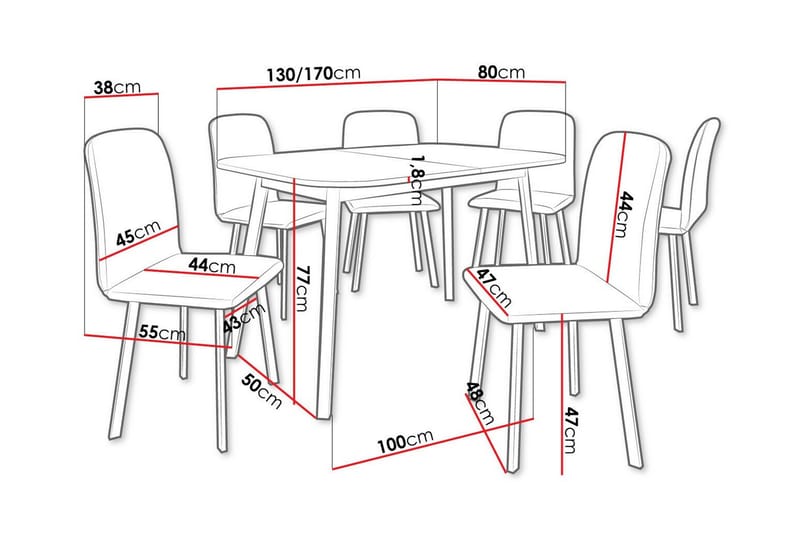 Narberth Spisegruppe - Møbler - Bord - Spisegruppe