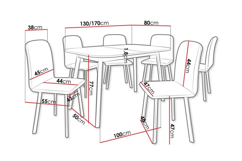 Narberth Spisegruppe - Møbler - Bord - Spisegruppe