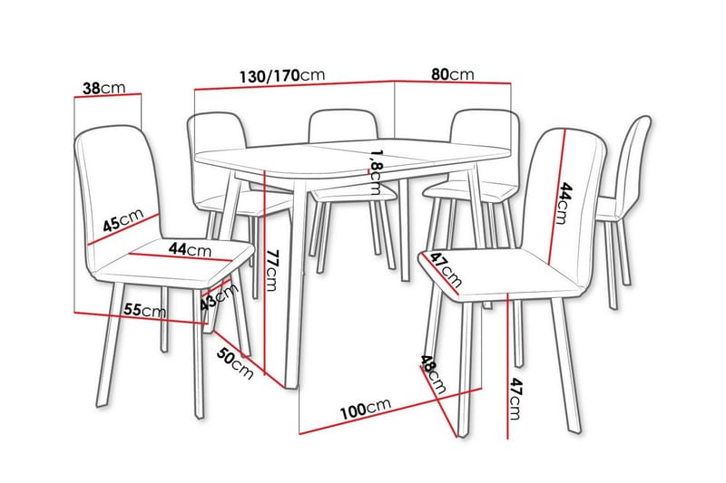 Narberth Spisegruppe - Møbler - Bord - Spisegruppe