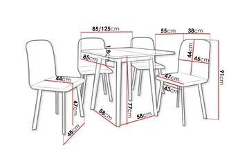 Narberth Spisegruppe - Møbler - Bord - Spisegruppe