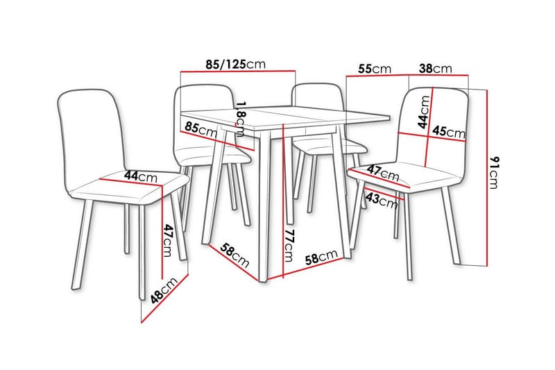 Narberth Spisegruppe - Møbler - Bord - Spisegruppe