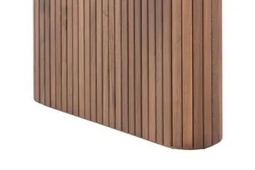 Noira Ovalt Spisebord 220 cm Valnøtt med 6 Gemmiano Spisestoler - Brun / Teddy / Tre - Møbler - Bord - Spisegruppe