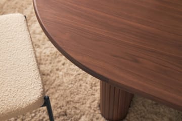 Noira Ovalt Spisebord 220 cm Valnøtt med 6 Gemmiano Spisestoler - Brun - Møbler - Bord - Spisegruppe