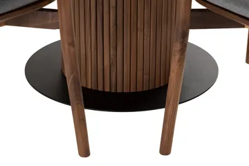 Noira Spisegruppe 120 cm Rundt Spisebord med 4 Noira Stoler - Valnøtt - Møbler - Bord - Spisegruppe