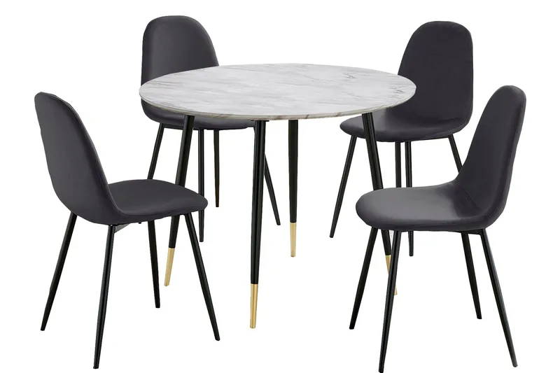 Oktoos Spisegruppe 100 cm, Antrasitt/Hvit