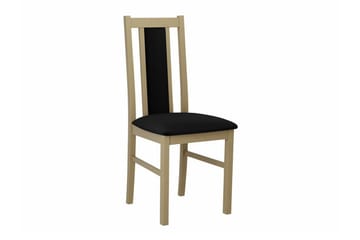 Patrickswell kvadratisk spisegruppe 80x80 cm – Spisebord med 4 spisestoler i tre med polstret rygg - Natur|Svart - Møbler - Bord - Spisegruppe