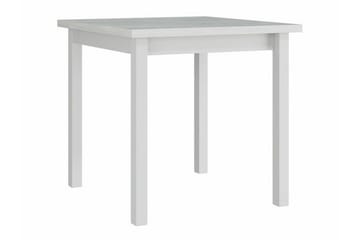 Patrickswell kvadratisk spisegruppe 80x80 cm – Spisebord med 4 spisestoler i tre med polstret rygg - Hvit|Svart - Møbler - Bord - Spisegruppe