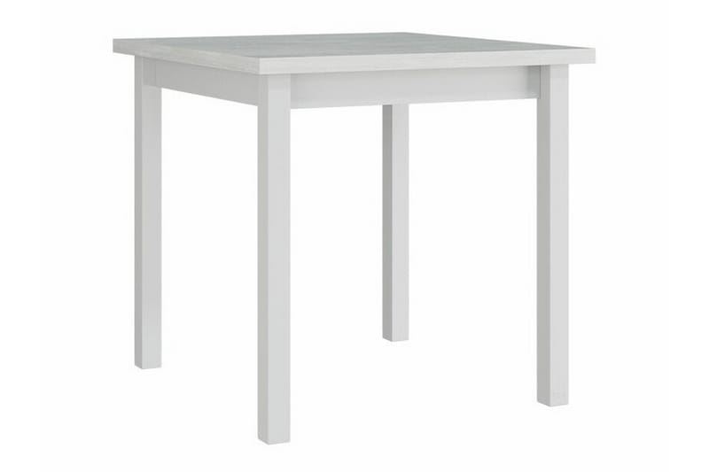 Patrickswell kvadratisk spisegruppe 80x80 cm – Spisebord med 4 spisestoler i tre med polstret rygg - Hvit|Svart - Møbler - Bord - Spisegruppe