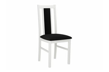 Patrickswell kvadratisk spisegruppe 80x80 cm – Spisebord med 4 spisestoler i tre med polstret rygg - Hvit|Svart - Møbler - Bord - Spisegruppe