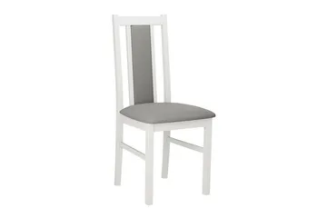 Patrickswell Kvadratisk Spisegruppe 80x80 cm – Spisebord med 4 Spisestoler med Trukket Rygg i Tre - Hvit|Grå - Møbler - Bord - Spisegruppe
