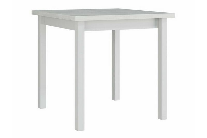 Patrickswell Kvadratisk Spisegruppe 80x80 cm – Spisebord med 4 Spisestoler med Trukket Rygg i Tre - Hvit|Grå - Møbler - Bord - Spisegruppe