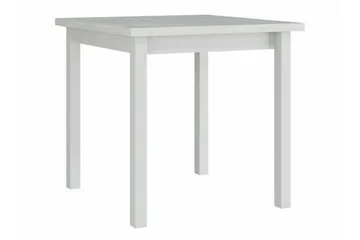 Patrickswell Kvadratisk Spisegruppe 80x80 cm – Spisebord med 4 Spisestoler med Trukket Rygg i Tre - Hvit|Olivengrønn - Møbler - Bord - Spisegruppe