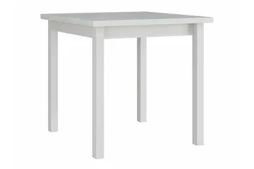 Patrickswell Kvadratisk Spisegruppe 80x80 cm – Spisebord med 4 Spisestoler med Trukket Rygg i Tre - Hvit|Svart - Møbler - Bord - Spisegruppe