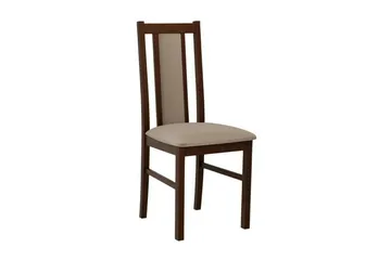Patrickswell Kvadratisk Spisegruppe 80x80 cm – Spisebord med 4 Spisestoler med Trukket Rygg i Tre - Mørkebrun|Beige - Møbler - Bord - Spisegruppe