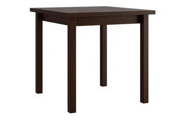 Patrickswell Kvadratisk Spisegruppe 80x80 cm – Spisebord med 4 Spisestoler med Trukket Rygg i Tre - Mørkebrun|Grå - Møbler - Bord - Spisegruppe