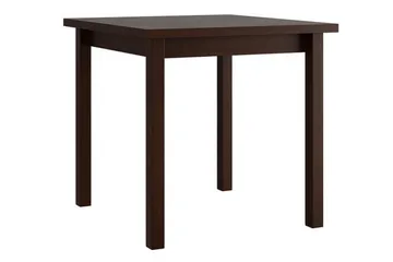 Patrickswell Kvadratisk Spisegruppe 80x80 cm – Spisebord med 4 Spisestoler med Trukket Rygg i Tre - Mørkebrun|Svart - Møbler - Bord - Spisegruppe