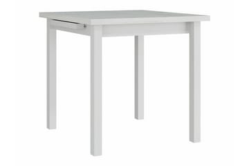 Patrickswell kvadratisk uttrekkbar spisegruppe 80–110 cm – Spisebord med 4 spisestoler i tre med høy spilerygg - Hvit|Beige - Møbler - Bord - Spisegruppe