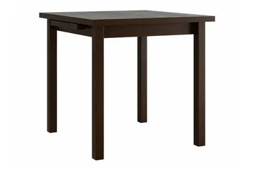 Patrickswell kvadratisk uttrekkbar spisegruppe 80–110 cm – Spisebord med 4 spisestoler i tre med høy spilerygg - Mørkebrun|Beige - Møbler - Bord - Spisegruppe