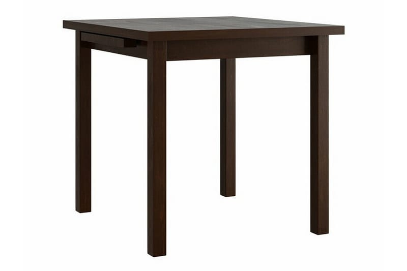 Patrickswell kvadratisk uttrekkbar spisegruppe 80–110 cm – Spisebord med 4 spisestoler i tre med høy spilerygg - Mørkebrun|Beige - Møbler - Bord - Spisegruppe