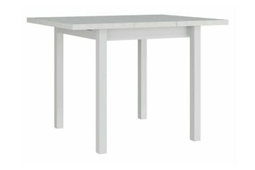 Patrickswell kvadratisk uttrekkbar spisegruppe 80–110 cm – Spisebord med 4 spisestoler i tre med spilerygg - Hvit|Olivengrønn - Møbler - Bord - Spisegruppe