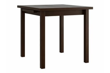 Patrickswell kvadratisk uttrekkbar spisegruppe 80–110 cm – Spisebord med 4 spisestoler i tre med spilerygg - Mørkebrun|Beige - Møbler - Bord - Spisegruppe