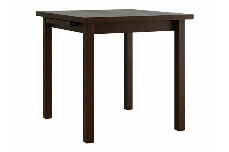 Patrickswell kvadratisk uttrekkbar spisegruppe 80–110 cm – Spisebord med 4 spisestoler i tre med spilerygg - Mørkebrun|Beige - Møbler - Bord - Spisegruppe