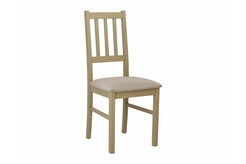 Patrickswell kvadratisk uttrekkbar spisegruppe 80–110 cm – Spisebord med 4 spisestoler i tre med spilerygg - Natur|Beige - Møbler - Bord - Spisegruppe